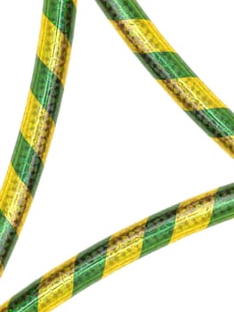 A hula hoop isolated against a white background
