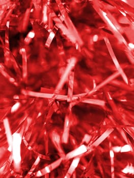 A close up shhot of christmas tinsel