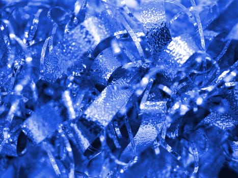 A close up shhot of christmas tinsel