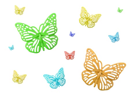A close up shot of ceramic butterfly