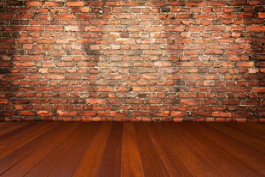 Room with brick wall