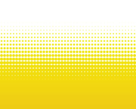 Yellow-orange background with transition of dots