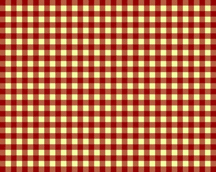 Tablecloth pattern with red and yellow checks