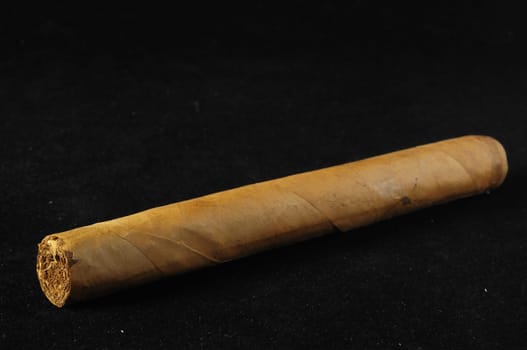 Cuban Brown Havan Cigar on a black background