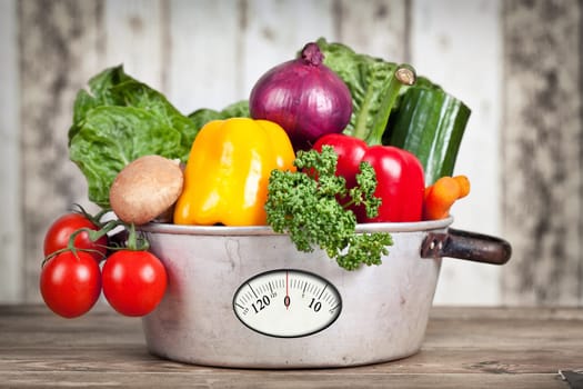 Vegetable pot in the kitchen