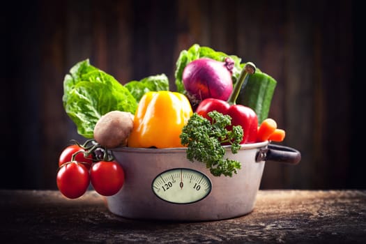 fresh vegetables in mystic light