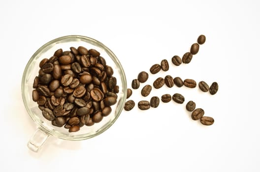 roasted coffee beans, can be used as a background