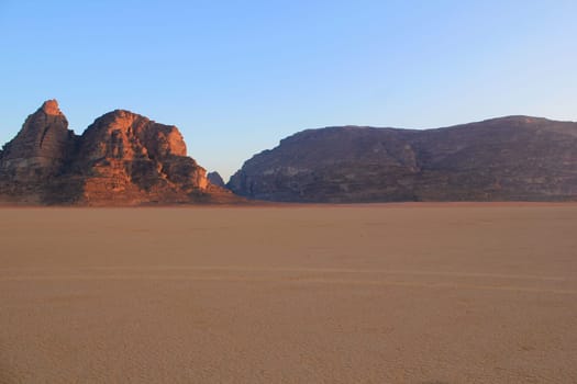 Wadi Rum Desert beautiful landscape. Jordan.