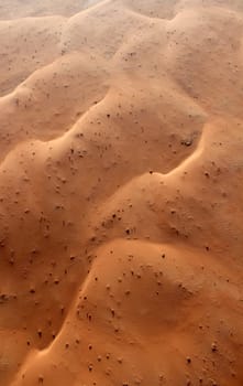 Wadi Rum Desert beautiful landscape from above. Jordan.