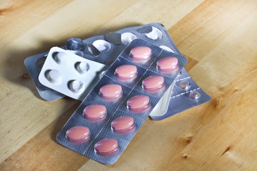 Pills in blister as medication - Medical health service