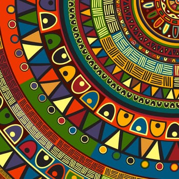 Colored tribal design, abstract art