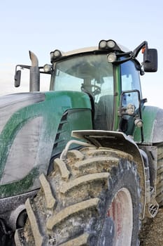 Gruener tractor on the construction site