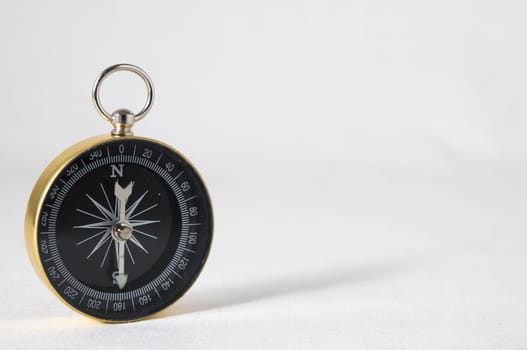 Orientation Concept - Analogic Compass on a White Background