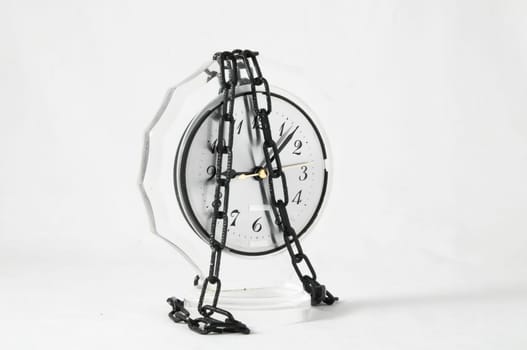 Retro Vintage Alarm Clock on a White Background