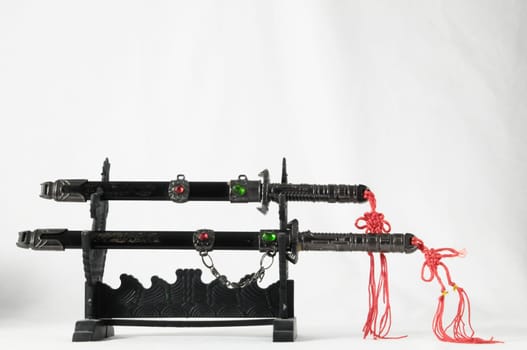 Japanese Sword Kakana on a white background