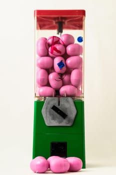 Vintage Eggs Slot Machine on White Background