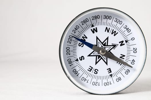 Orientation Concept - Analogic Compass on a White Background