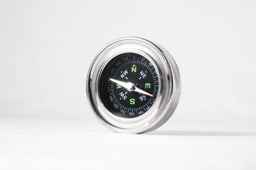 Orientation Concept - Analogic Compass on a White Background