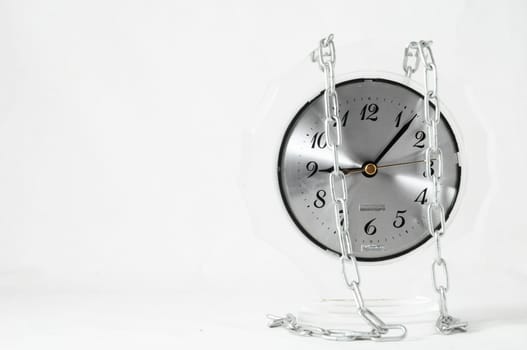 Retro Vintage Alarm Clock on a White Background