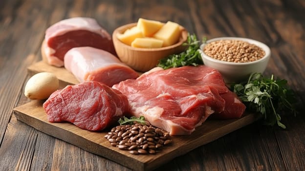Ketogenic diet. Keto diet concept, Generative AI food