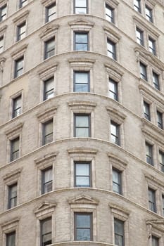 Detailed view of the facade of the renovated house