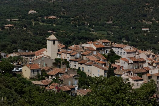 Mountain village Ramatuelle near Saint Tropez,Cote d'Azur,Provence,South of France - Mountain village of Ramatuelle nearby Saint Tropez,Cote d'Azur,Provence,Southern France