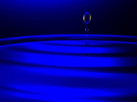 waterdrops on dark-blue background