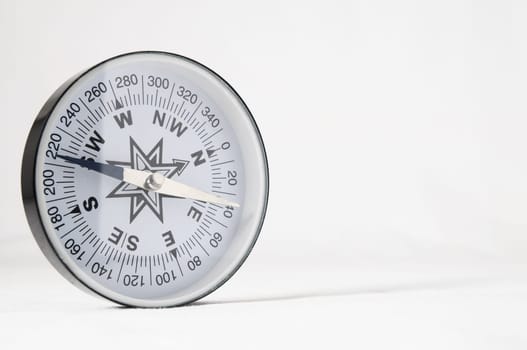 Orientation Concept - Analogic Compass on a White Background