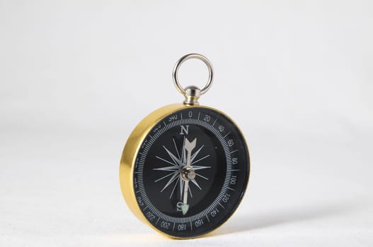 Orientation Concept - Analogic Compass on a White Background