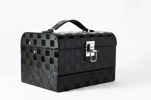 Black Makeup box isolated on white background