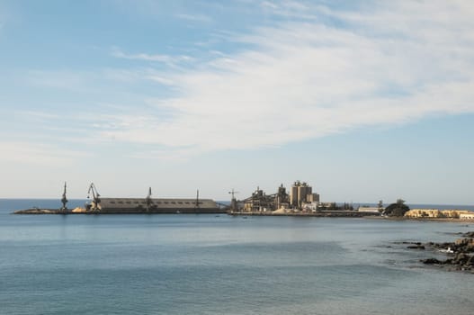 Industrial Quarry Sand Dig on the Ocean