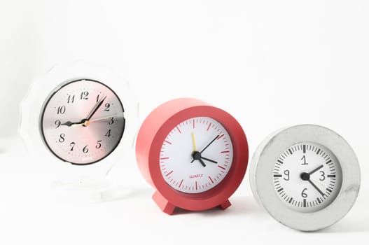 Retro Vintage Alarm Clock on a White Background
