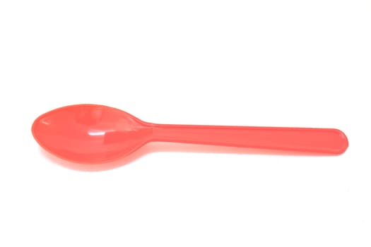 Colorful Spoon plastic isolated on white background