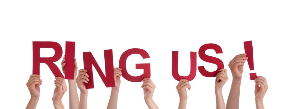 Many People Holding the Words Ring Us, Isolated