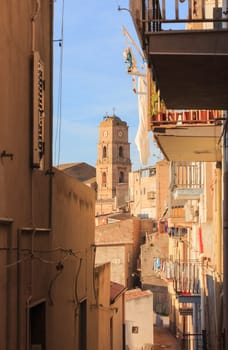 View of Leonforte, baroque town in Sicily