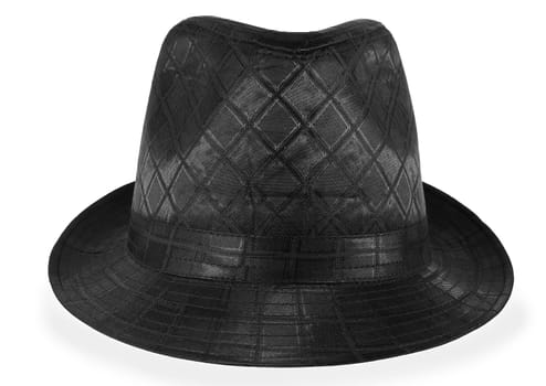 .Man,s black hat on white background ,isolated