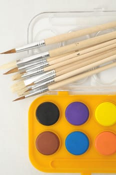 Yellow Watercolor New Set on a White Background