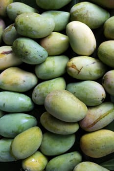 Mangos auf dem Markt des Khao Sam Roi Yot Nationalpark am Golf von Thailand im Suedwesten von Thailand in Suedostasien.