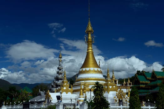 The landscape with the mountain road between Mae Hong on and pai in the mountain oust of Mae Hong Son in the north of Thailand in South East Asia.