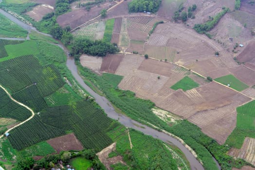 The landscape with the mountain road between Mae Hong on and pai in the mountain oust of Mae Hong Son in the north of Thailand in South East Asia.