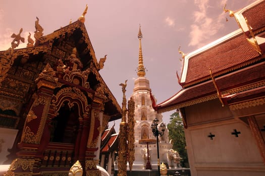 Wat Phra Kaew is located in Chiang Rai Old Town in chiang Rai Province,Thailand.