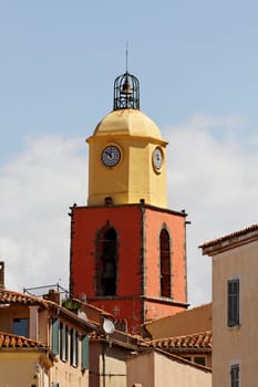 St-Tropez,Pfarrkirche,Eglise paroissiale Notre-Dame-de-l'Assomption aus dem 16. Jahrhundert,Cote d'Azur - Saint Tropez,parish church,Eglise paroissiale Notre-Dame-de-l'Assomption from the 16th century,Cote d'Azur,Southern France