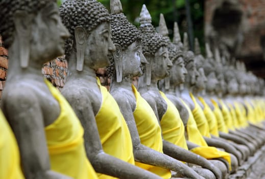 Wat Yai Chai Temple in the temple city of Ayutthaya,Thailand.