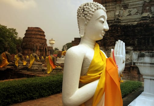 Wat Yai Chai Temple in the temple city of Ayutthaya,Thailand.