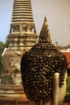 Wat Yai Chai Temple in the temple city of Ayutthaya in Thailand