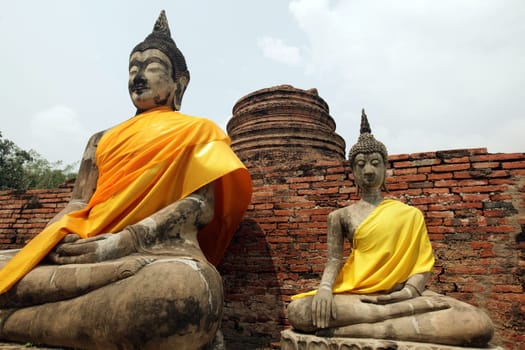 Wat Yai Chai Temple in the temple city of Ayutthaya,Thailand.