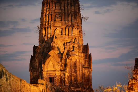 Wat Ratburana Temple in the temple city of Ayutthaya,Thailand.