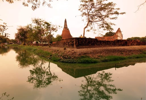 Wat Chetharam Temple in the temple city of Ayutthaya in Thailand