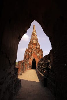 Wat Chai Wattanaram Temple in the temple city of Ayutthaya,Thailand.