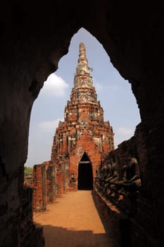 Wat Chai Wattanaram Temple in the temple city of Ayutthaya,Thailand.